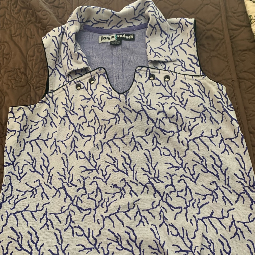Purple Jamie Sadock golf top worn 1X